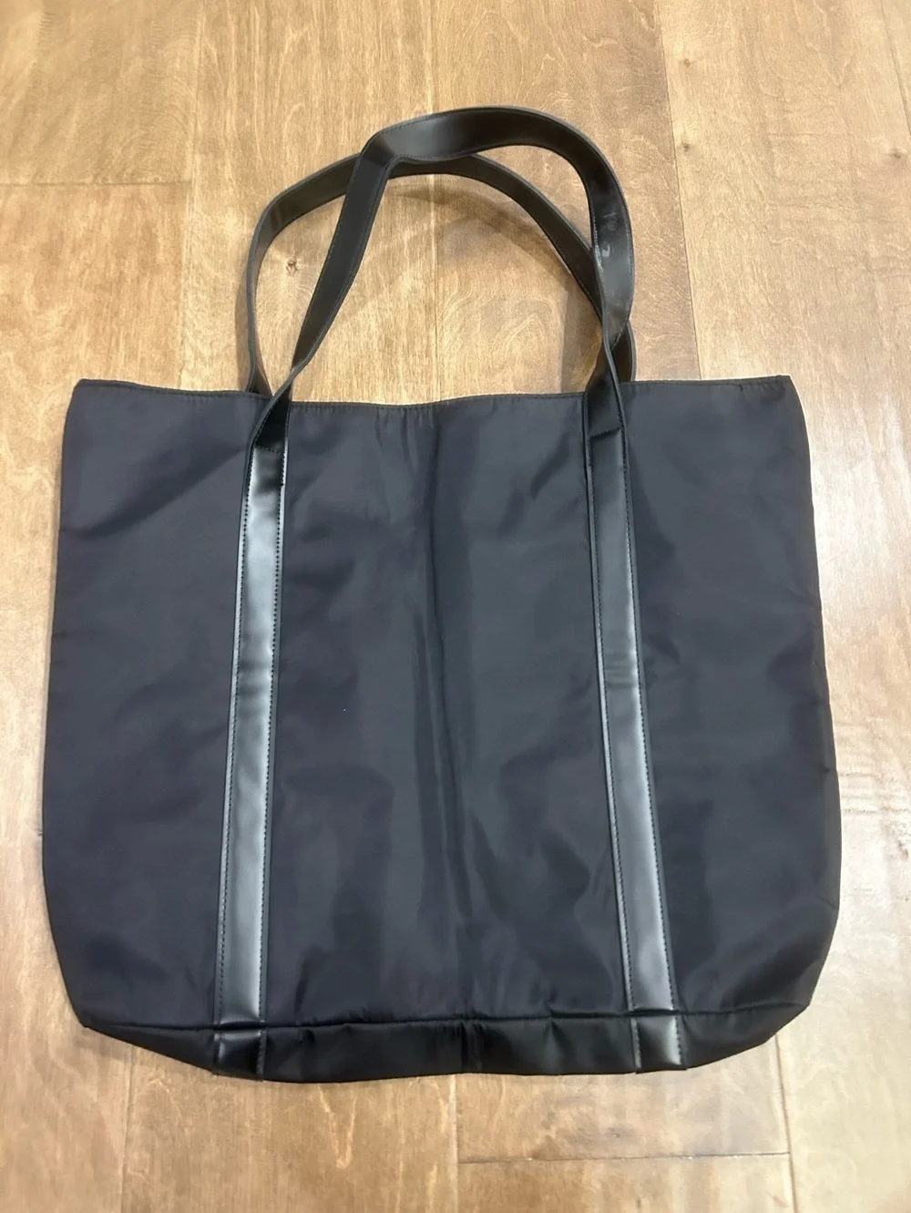 Givenchy black vinyl faux leather straps tote bag